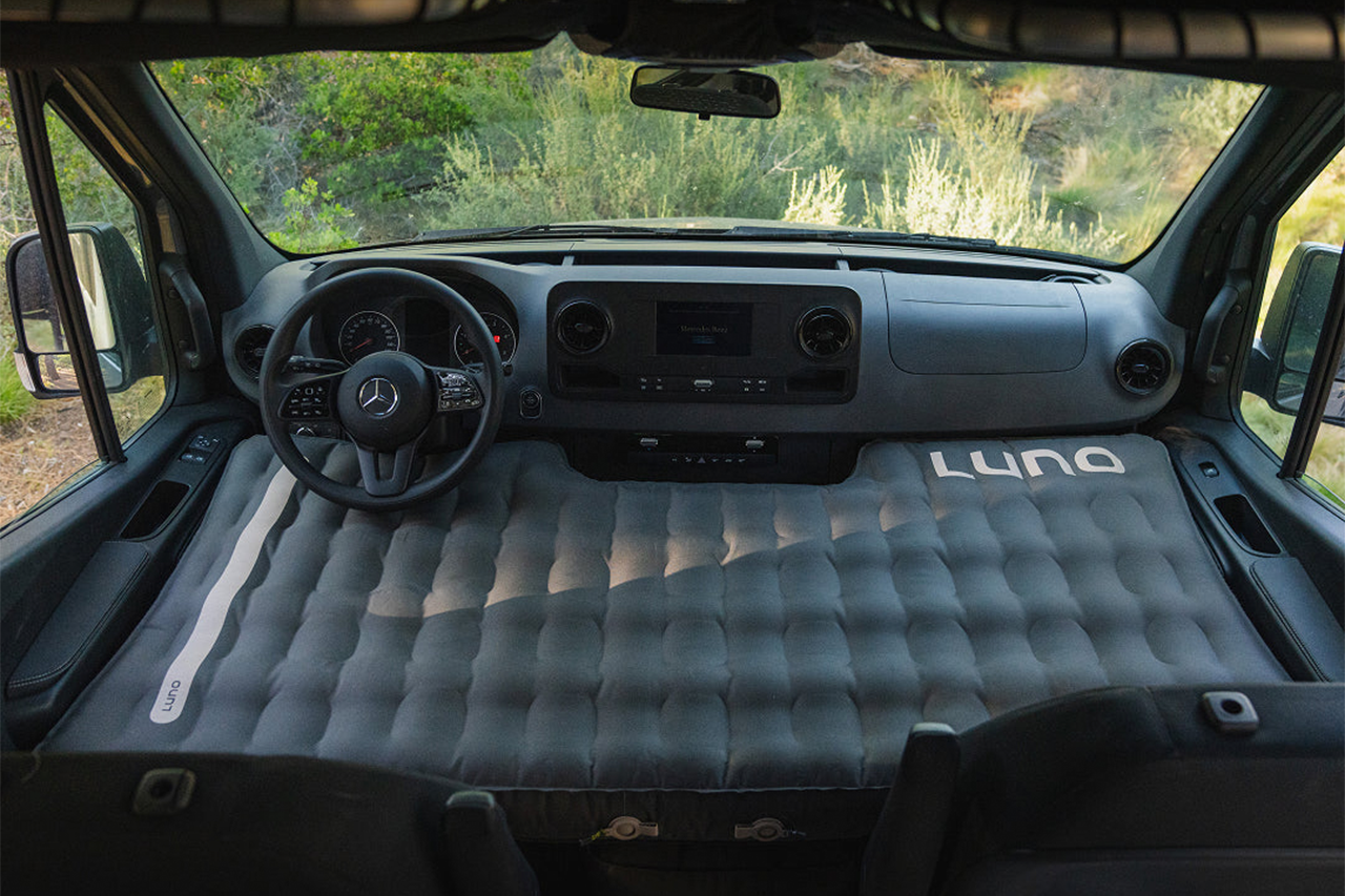 Luno Premium AIR Pro Mercedes Sprinter Van Front Cab Mattress for Camp, Adventuring, or Road Trips