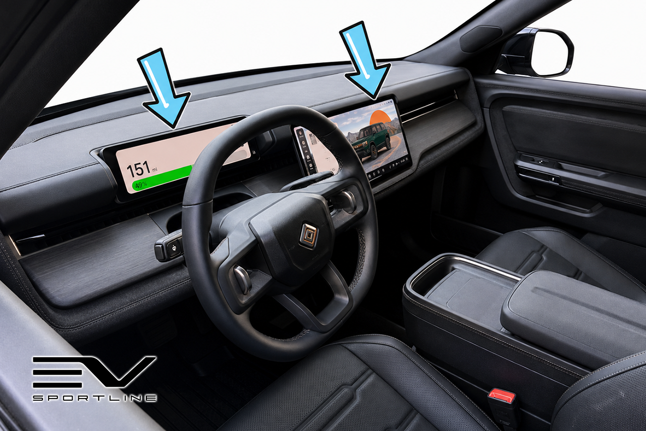 Glare-Free Touch Screen Protectors for Rivian R2 - Two Screens (Driver & Center) by Team 1EV