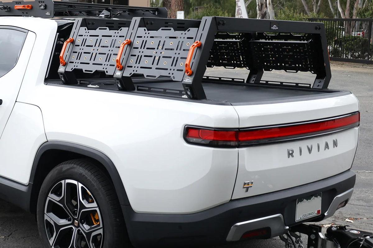 Bed Ramp For Rivian R1t Rivian R1T Bed Rack System by Overland Ruff Rax - EV Sportline - The ...