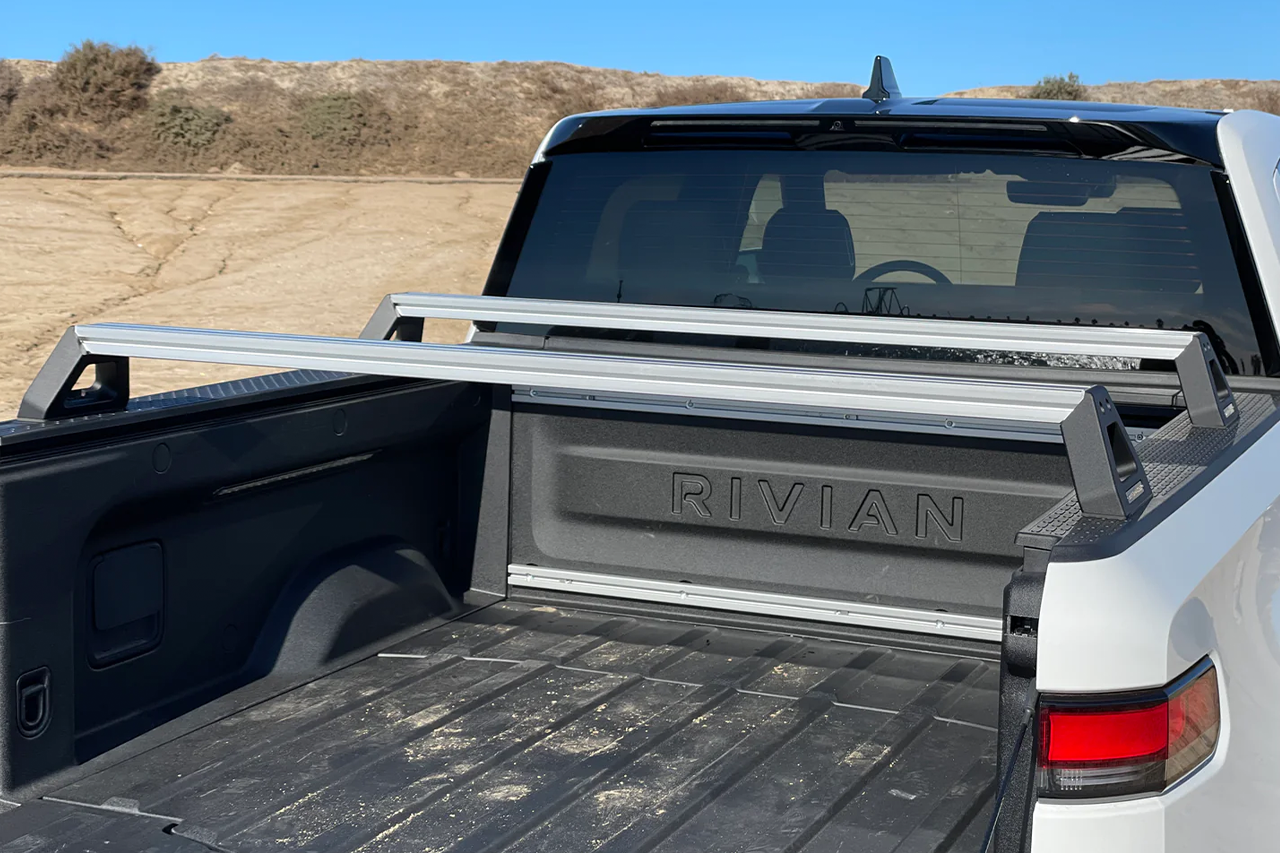 Badwater Low Profile Aluminum Crossbar Bed Rack for Rivian R1T by Range Industries