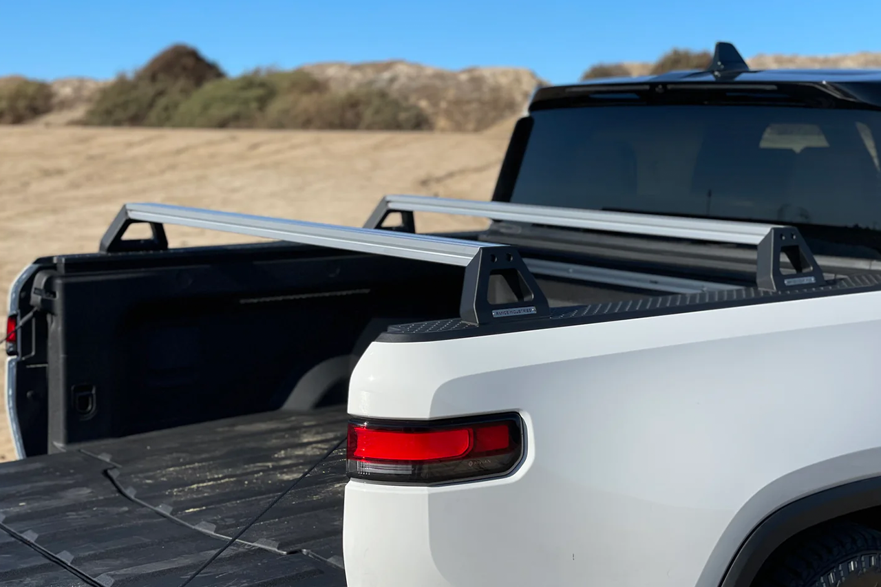 Badwater Low Profile Aluminum Crossbar Bed Rack for Rivian R1T by Range Industries