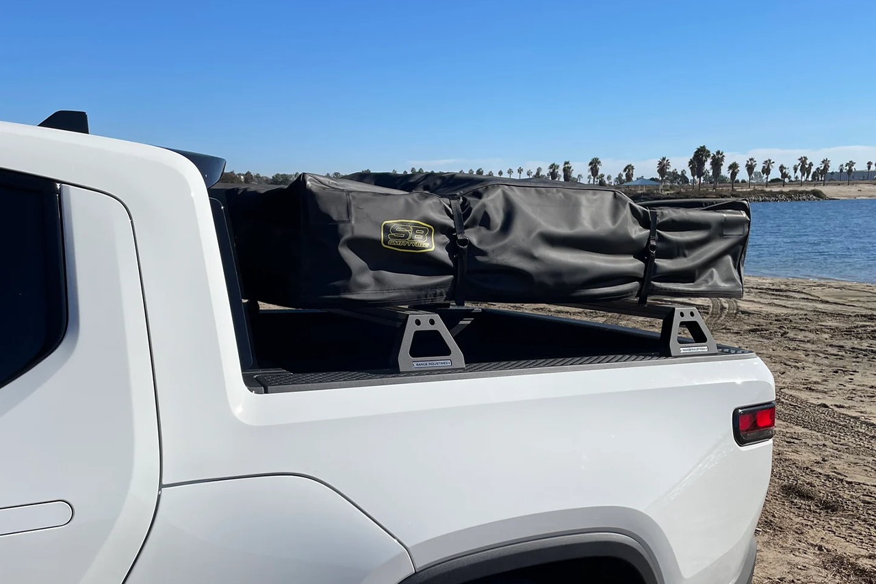 Badwater Low Profile Aluminum Crossbar Bed Rack for Rivian R1T by Range Industries