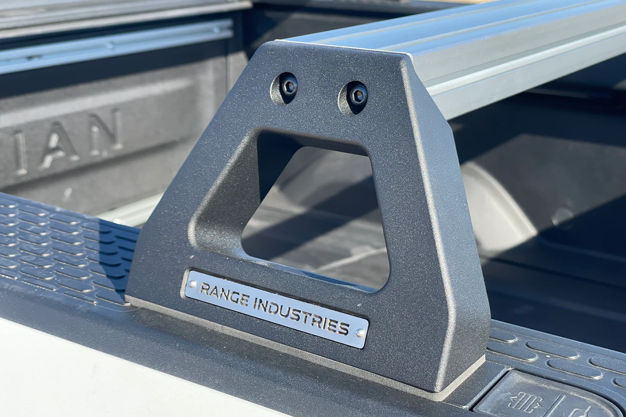 Badwater Low Profile Aluminum Crossbar Bed Rack for Rivian R1T by Range Industries