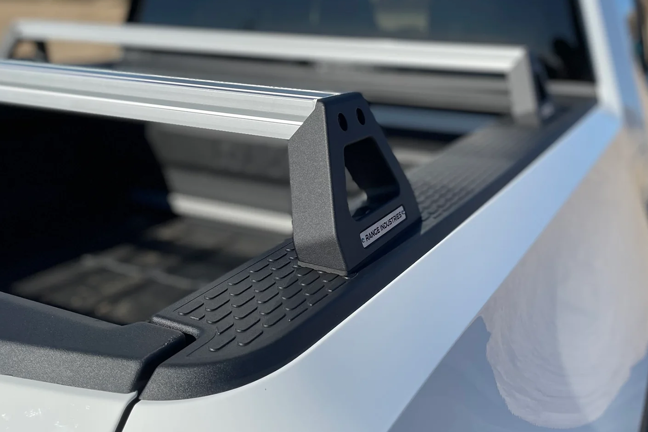 Badwater Low Profile Aluminum Crossbar Bed Rack for Rivian R1T by Range Industries