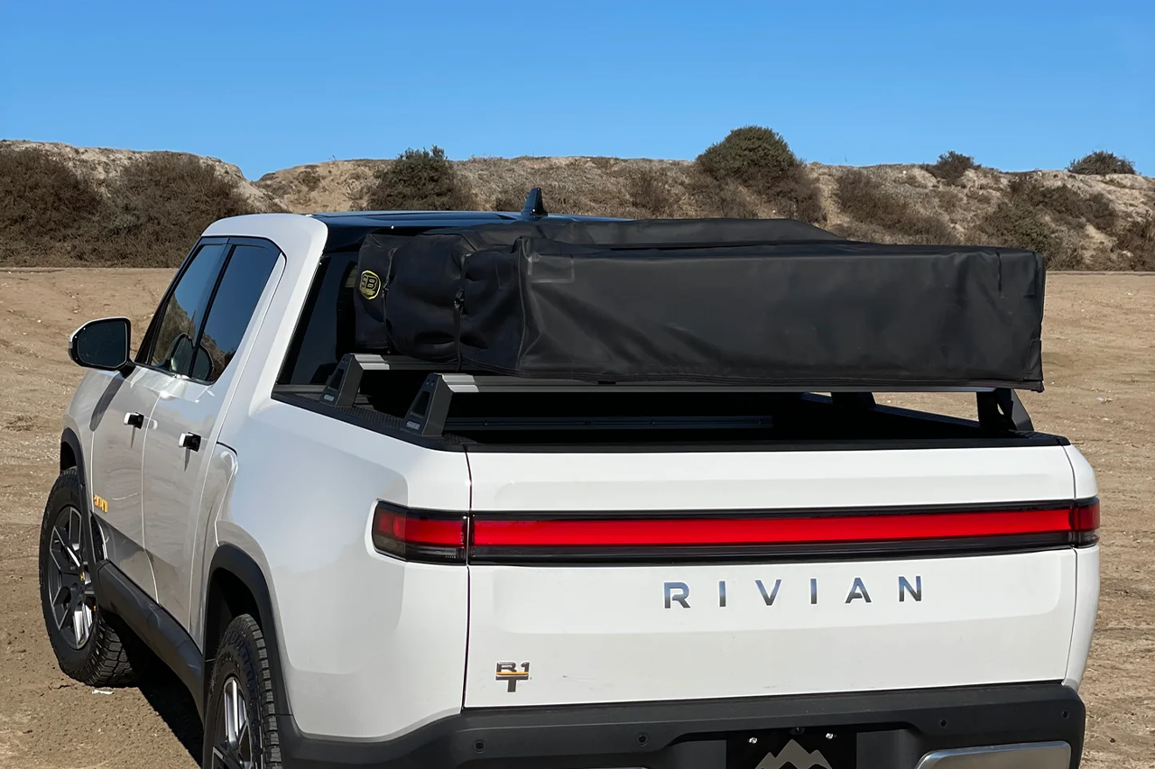 Badwater Low Profile Aluminum Crossbar Bed Rack for Rivian R1T by Range Industries