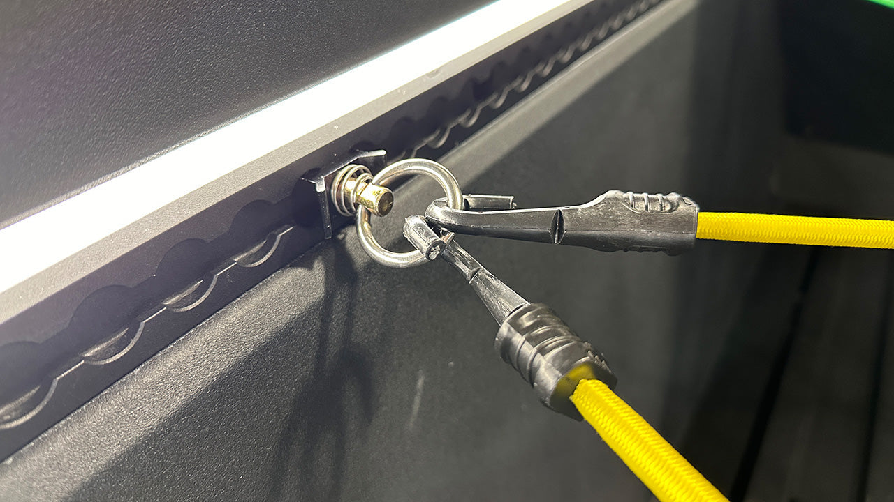 Bed Quick Disconnect Tie Down Ring Hooks for Rivian R1T Bed L-Track Fittings