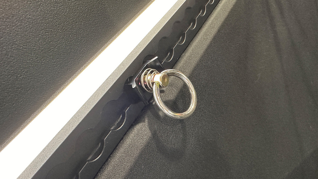 Bed Quick Disconnect Tie Down Ring Hooks for Rivian R1T Bed L-Track Fittings