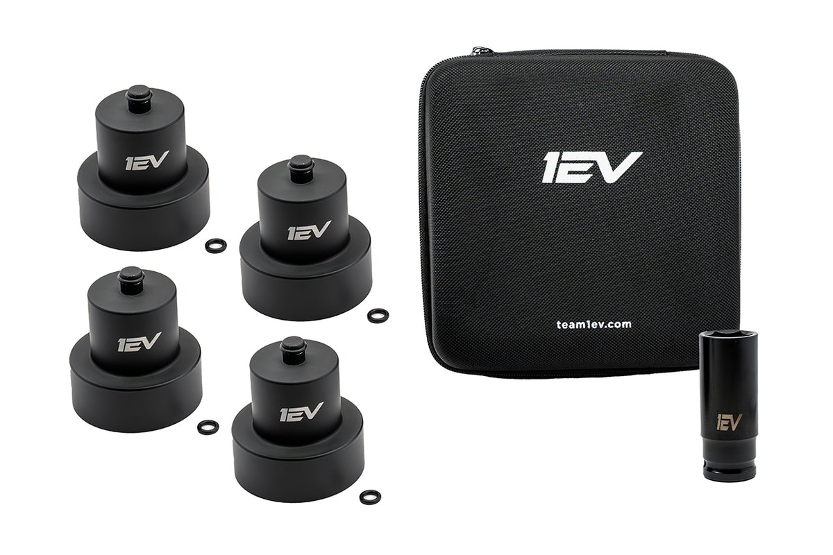 Rivian R1T / R1S Jack Pad Pucks - Scout Series Billet Aluminum Heavy Duty Lifting Jack Pucks by Team 1EV