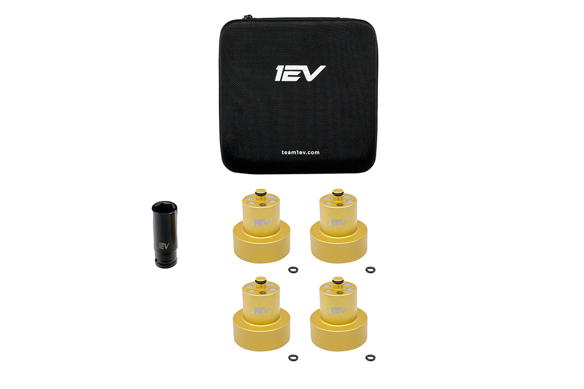 Rivian R1T / R1S Jack Pad Pucks - Scout Series Billet Aluminum Heavy Duty Lifting Jack Pucks by Team 1EV