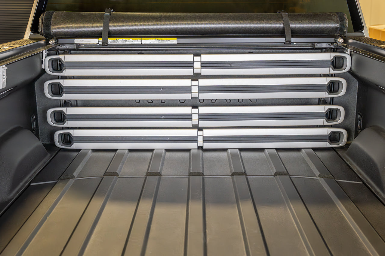 Team 1EV Cargo Crossbar Storage Mounts for Truck Bed or Garage Wall for Rivian R1S / R1T