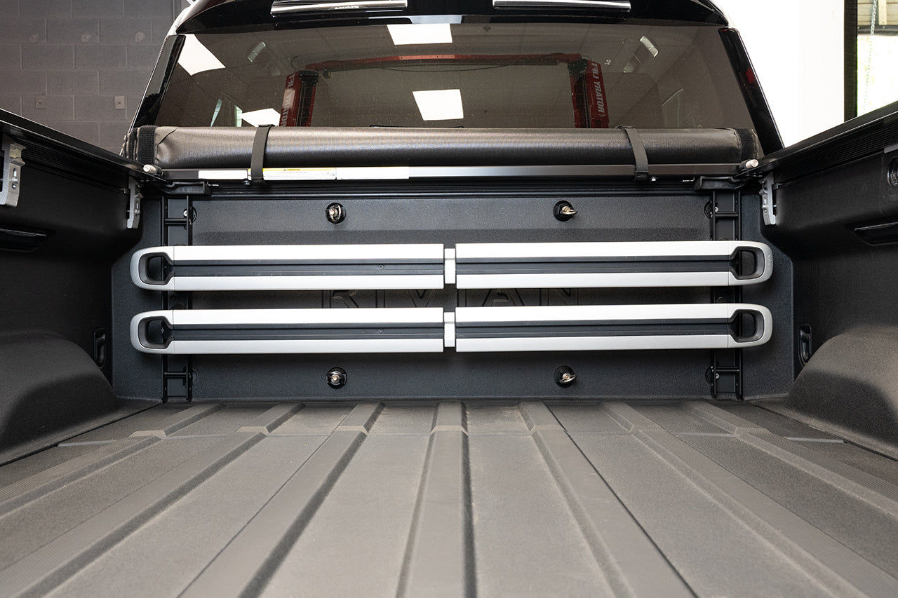 Team 1EV Cargo Crossbar Storage Mounts for Truck Bed or Garage Wall for Rivian R1S / R1T