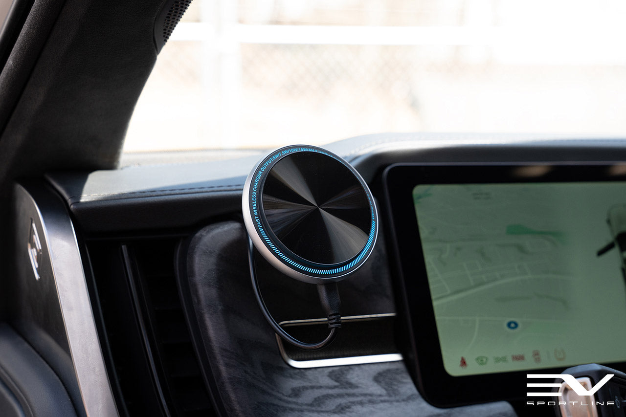 Dashboard Phone Mount with MagSafe Charger & Plug-and-Play Hardwire Kit for Rivian R1T / R1S