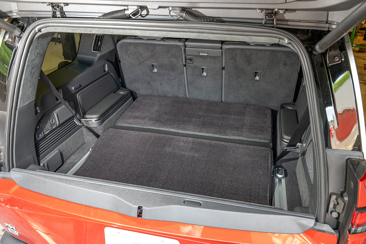 Rivian R1S Rear Cargo and 3rd Seat Down Precision Fitment Carpet Mat