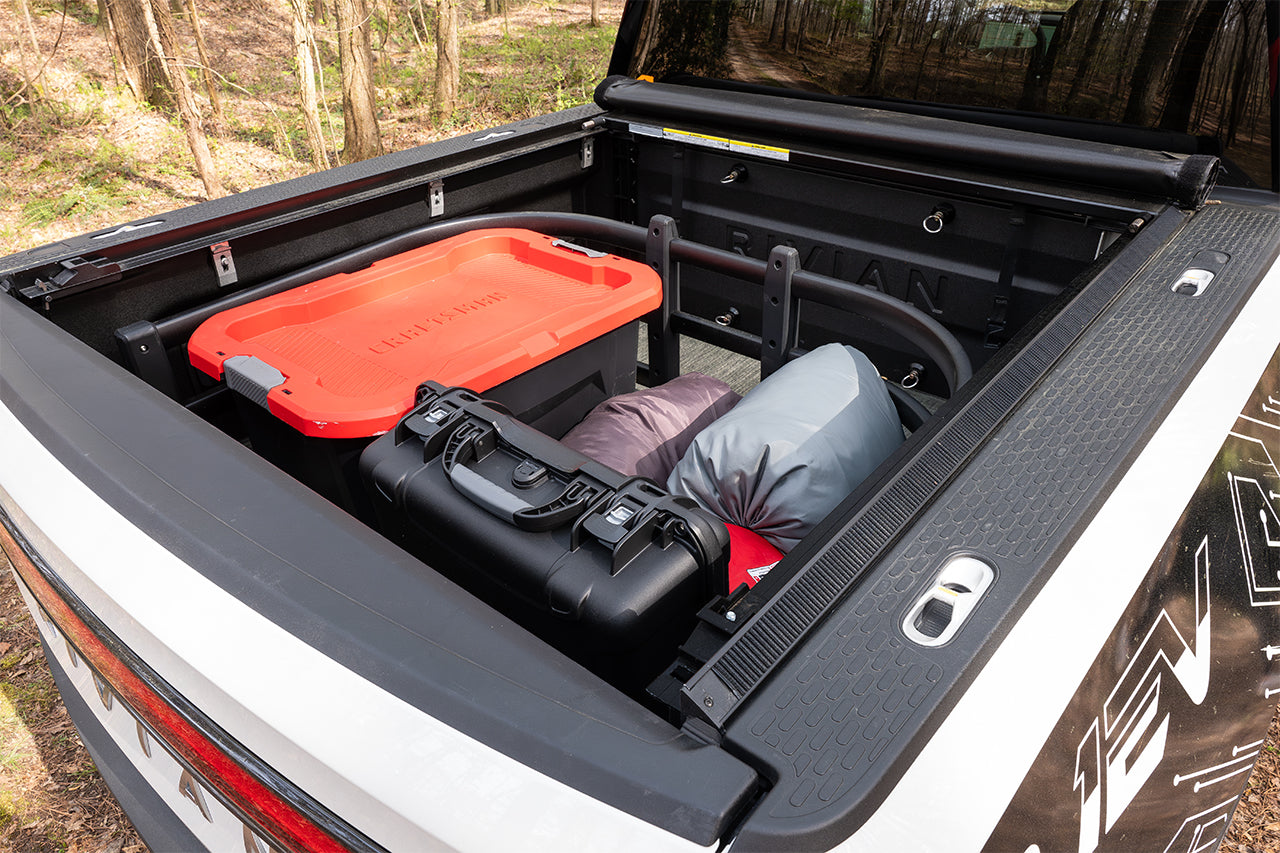 Team 1EV Flip-Out Bed Extender - RMaxx Exclusive No Drill / Bolt-on Design for Rivian R1T