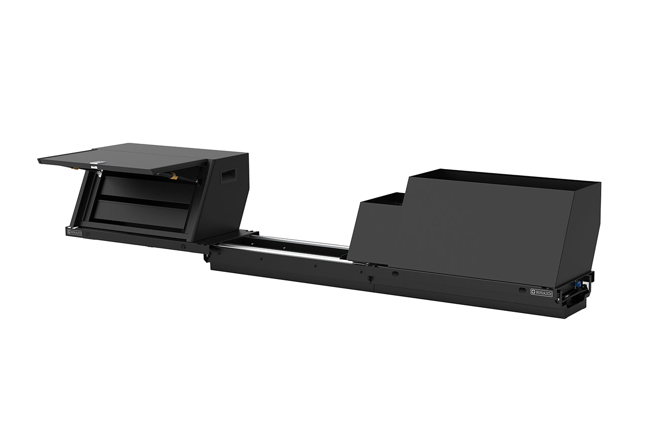 Team 1EV RMAXX Gear Tunnel Dual Slide Out Trolley Sled and Storage Chests & Boxes for Rivian R1T