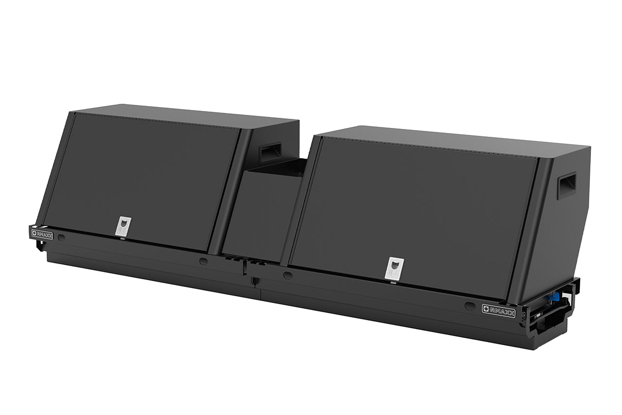 Team 1EV RMAXX Gear Tunnel Dual Slide Out Trolley Sled and Storage Chests & Boxes for Rivian R1T