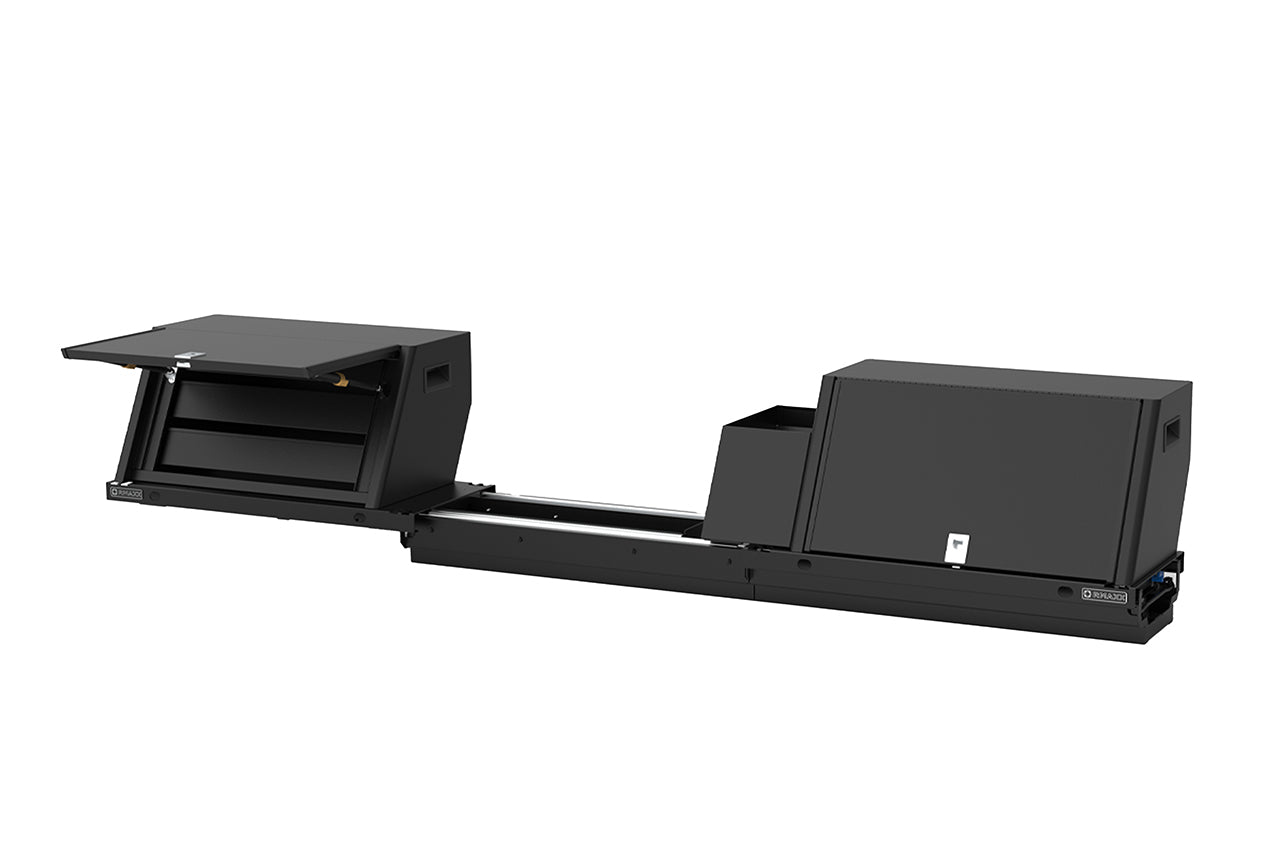 Team 1EV RMAXX Gear Tunnel Dual Slide Out Trolley Sled and Storage Chests & Boxes for Rivian R1T