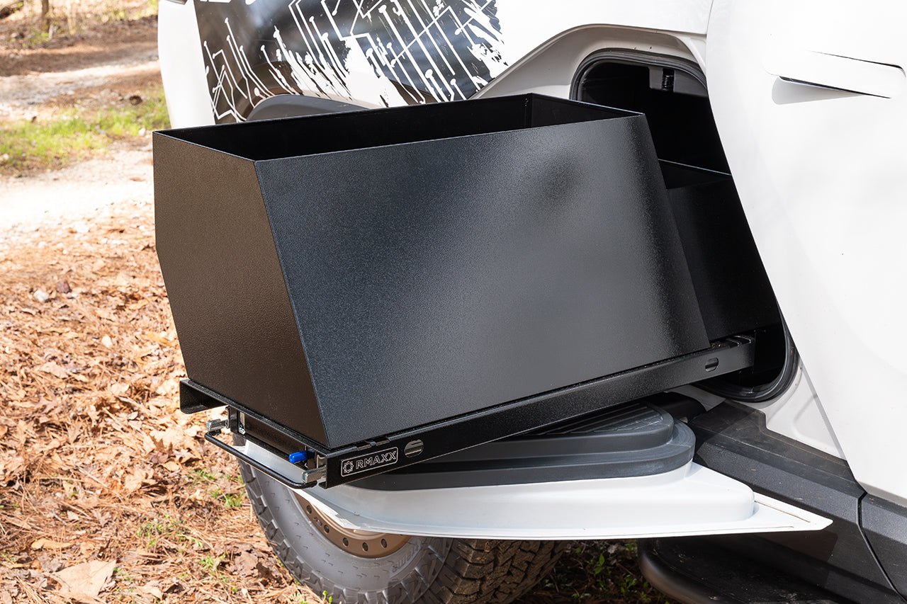 Team 1EV RMAXX Gear Tunnel Dual Slide Out Trolley Sled and Storage Chests & Boxes for Rivian R1T