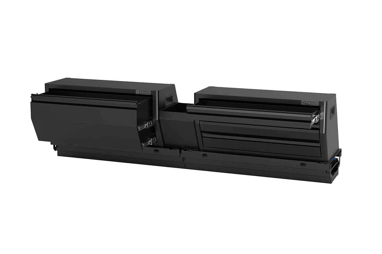 Team 1EV RMAXX Gear Tunnel Dual Slide Out Trolley Sled and Storage Chests & Boxes for Rivian R1T