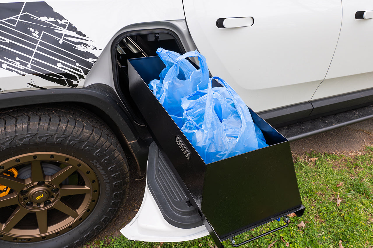 Team 1EV RMAXX Gear Tunnel Dual Slide Out Trolley Sled and Storage Chests & Boxes for Rivian R1T