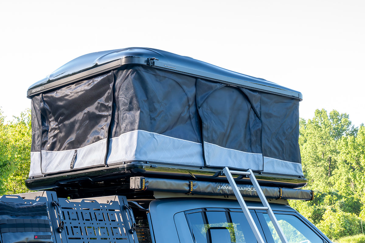 james baroud off road tents JAMES BAROUD Frontier Series ODYSSEY Hard Shell Roof / Bed Top Camping - EV Sportline