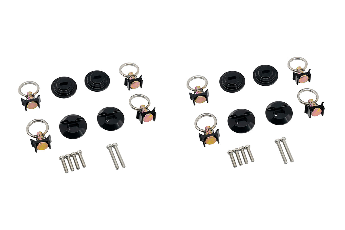 Add-on &amp; SAVE $10 - Bed Cargo Tie Down Ring Hook &amp; L-Track Quick Disconnect Mounting Base Kit for Rivian R1T