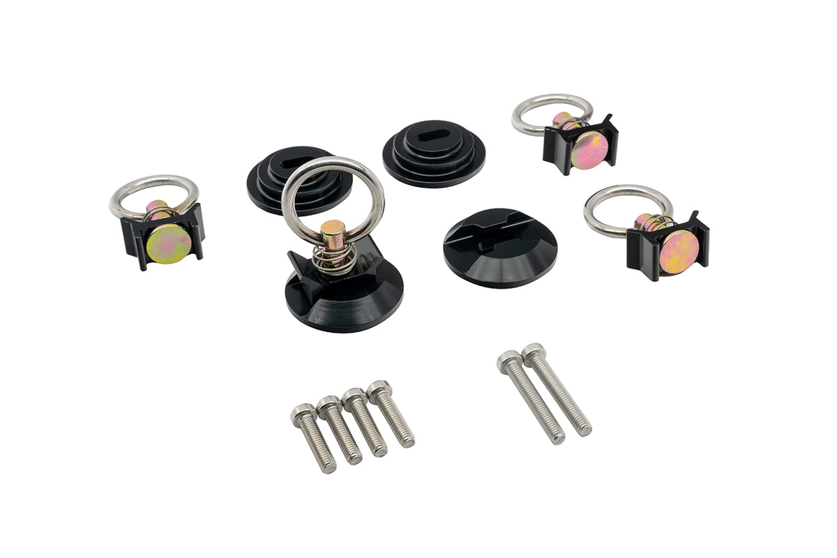 Add-on &amp; SAVE $10 - Bed Cargo Tie Down Ring Hook &amp; L-Track Quick Disconnect Mounting Base Kit for Rivian R1T