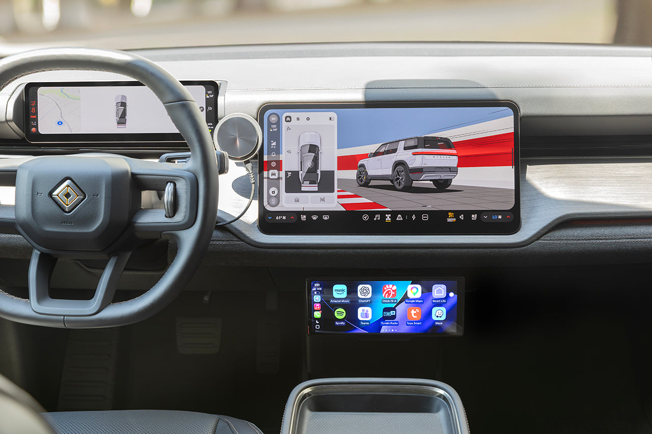 Apple CarPlay / Android Auto Smart Dash Screen for Rivian R2 by Team 1EV