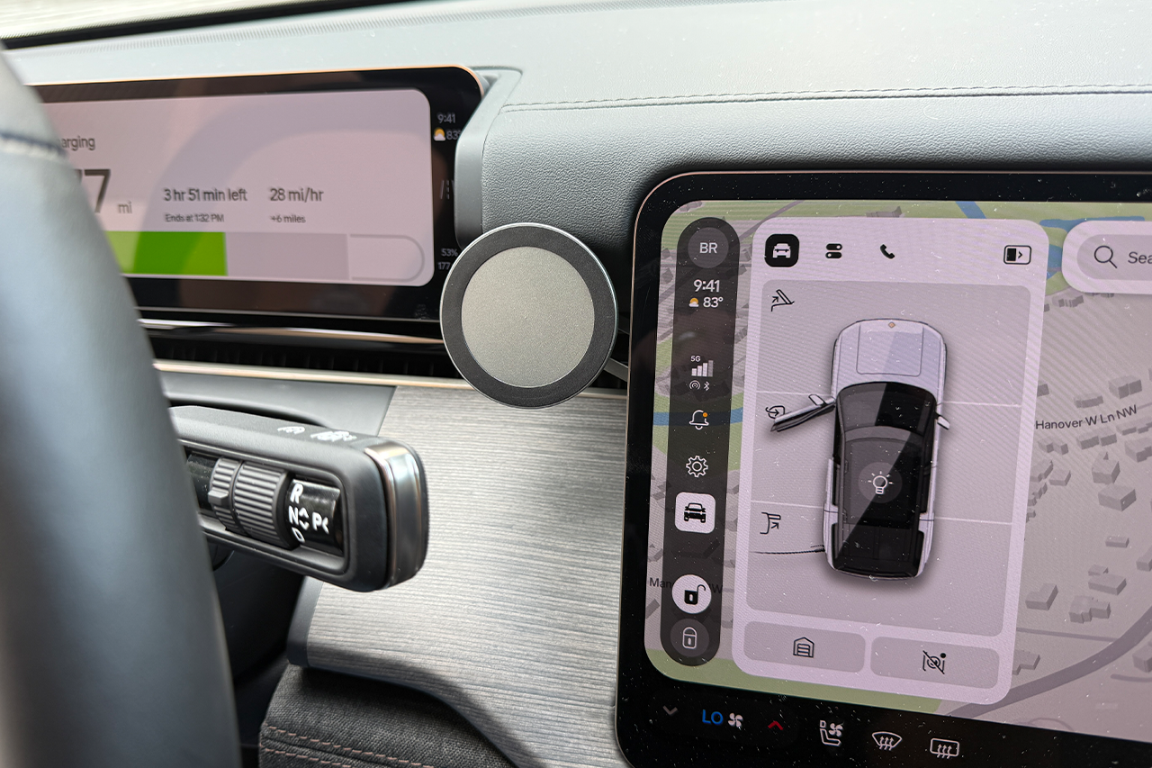 Adjustable MagSafe Apple iPhone Mount & Wireless Charger for Rivian R2