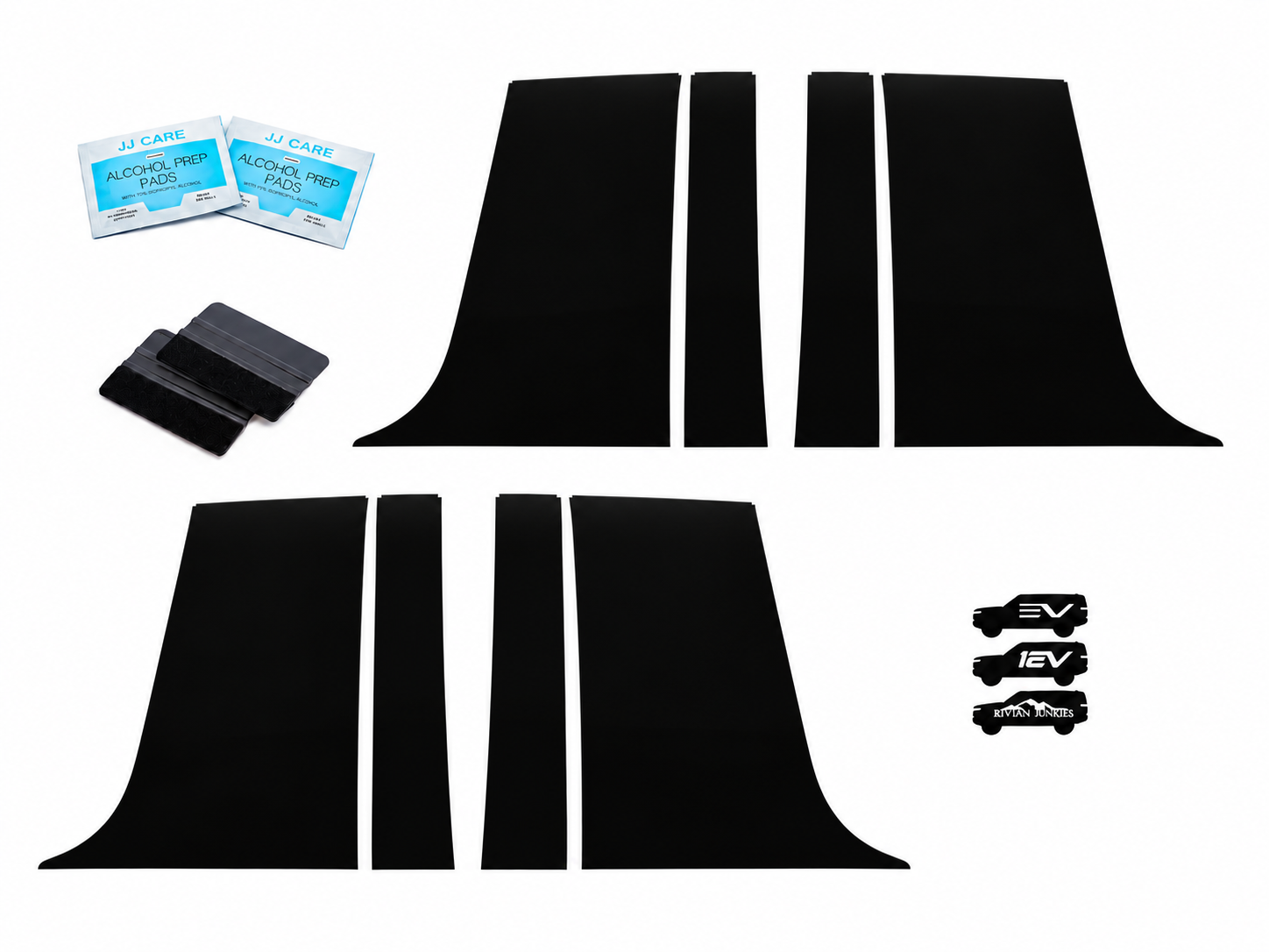 C-Pillar Delete Black-Out Trim Vinyl Wrap Complete DIY Kit for Rivian R2