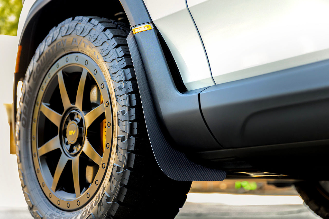 RMaxx Precision Fit Carbon Fiber Mud Flaps for Rivian R2 (Set of 4)