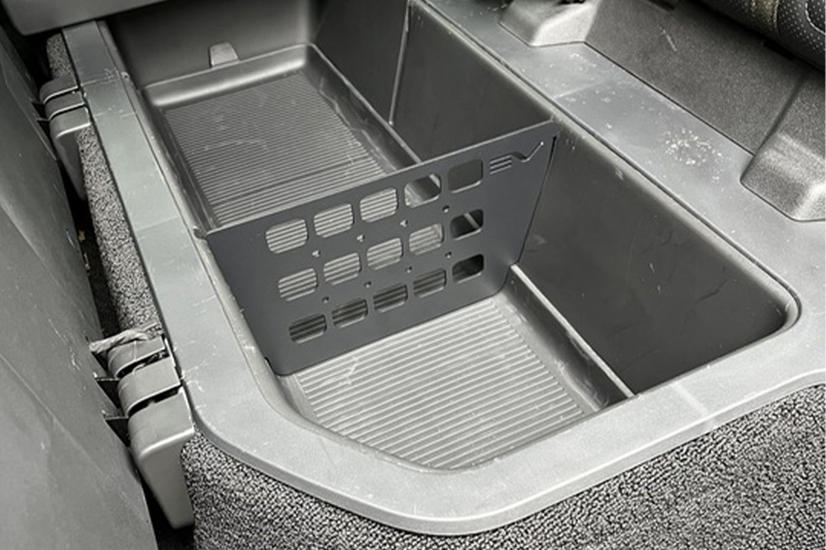 Rivian R1T Under Rear Seat Cargo Divider &amp; Molle Panels by Team 1EV