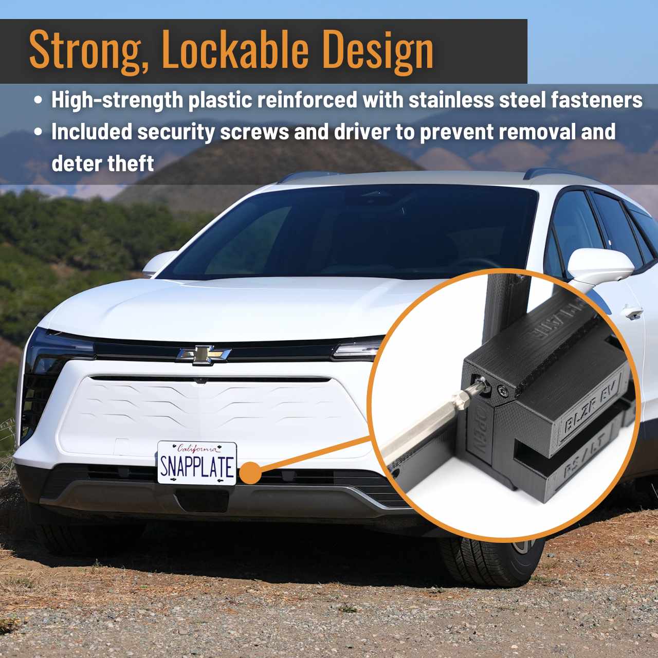 Chevy Blazer EV SnapPlate Front License Plate Bracket