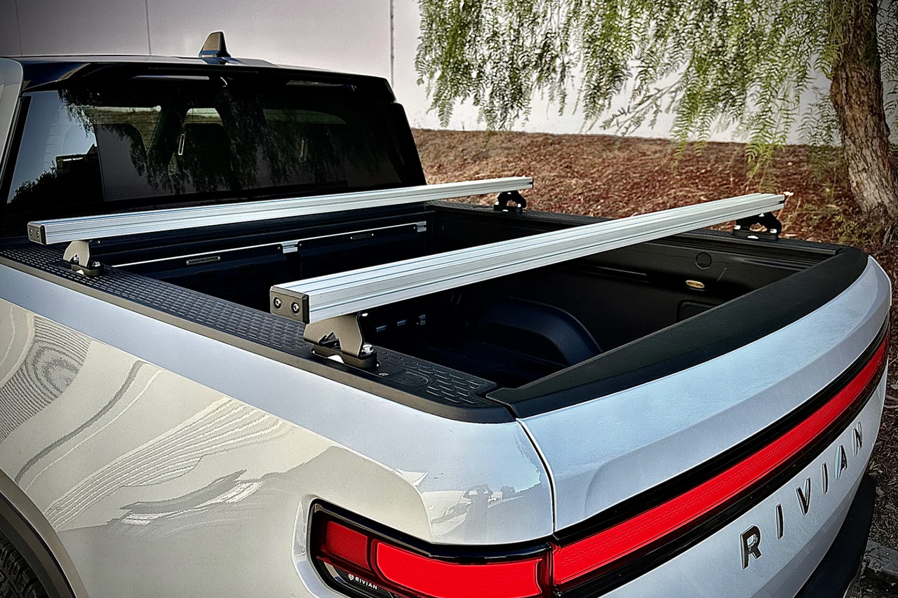 Titus Low Profile Aluminum Crossbar Bed Rack for Rivian R1T by Range Industries