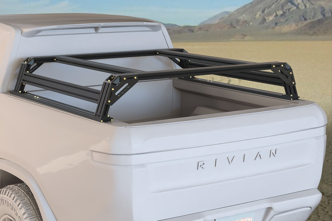 XTR1 Modular Aluminum T-Slot Bed Rack for Rivian R1T by Xtrusion Overland