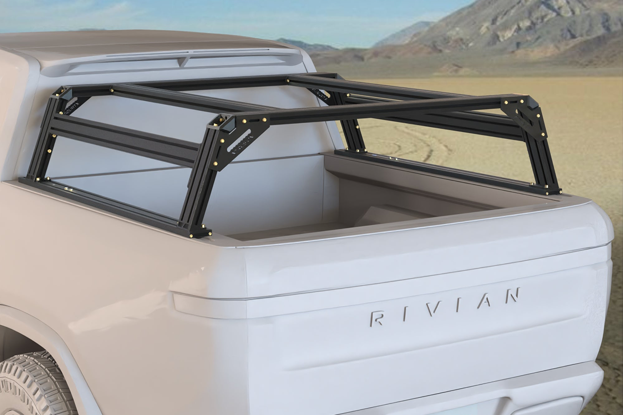 XTR1 Modular Aluminum T-Slot Bed Rack for Rivian R1T by Xtrusion Overland