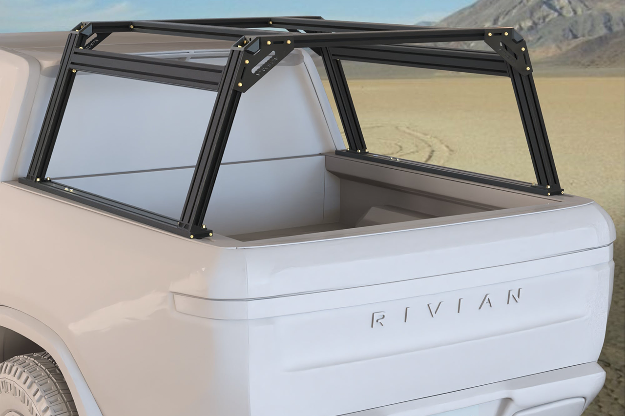 XTR1 Modular Aluminum T-Slot Bed Rack for Rivian R1T by Xtrusion Overland