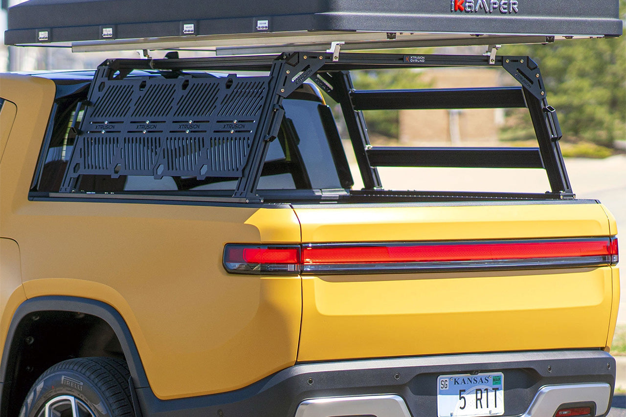 XTR1 Modular Aluminum T-Slot Bed Rack for Rivian R1T by Xtrusion Overland