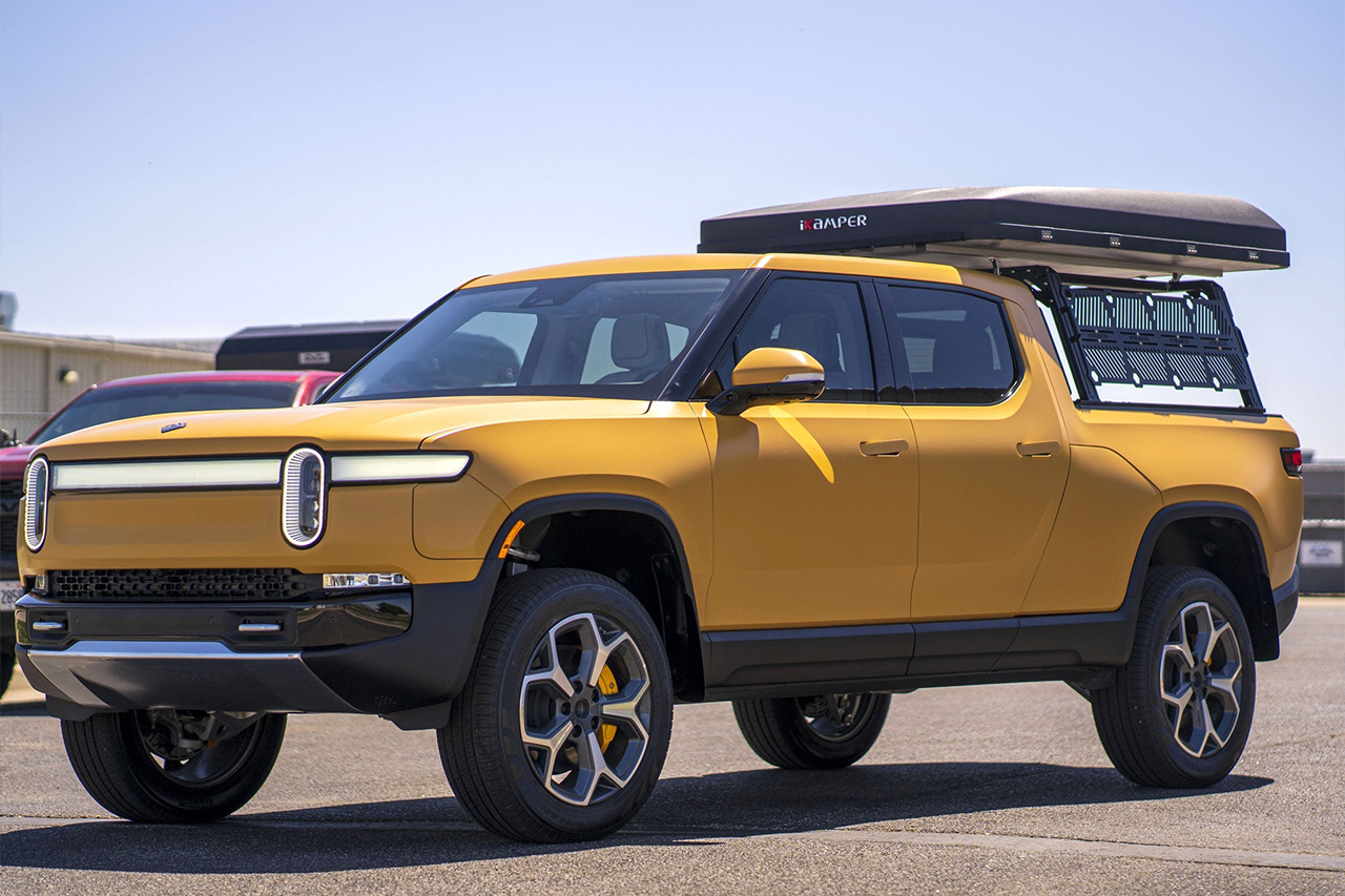 XTR1 Modular Aluminum T-Slot Bed Rack for Rivian R1T by Xtrusion Overland