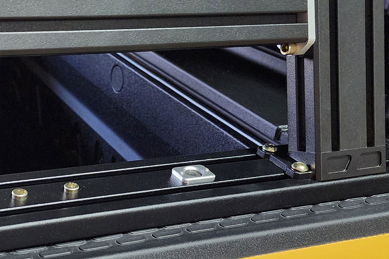 XTR1 Modular Aluminum T-Slot Bed Rack for Rivian R1T by Xtrusion Overland