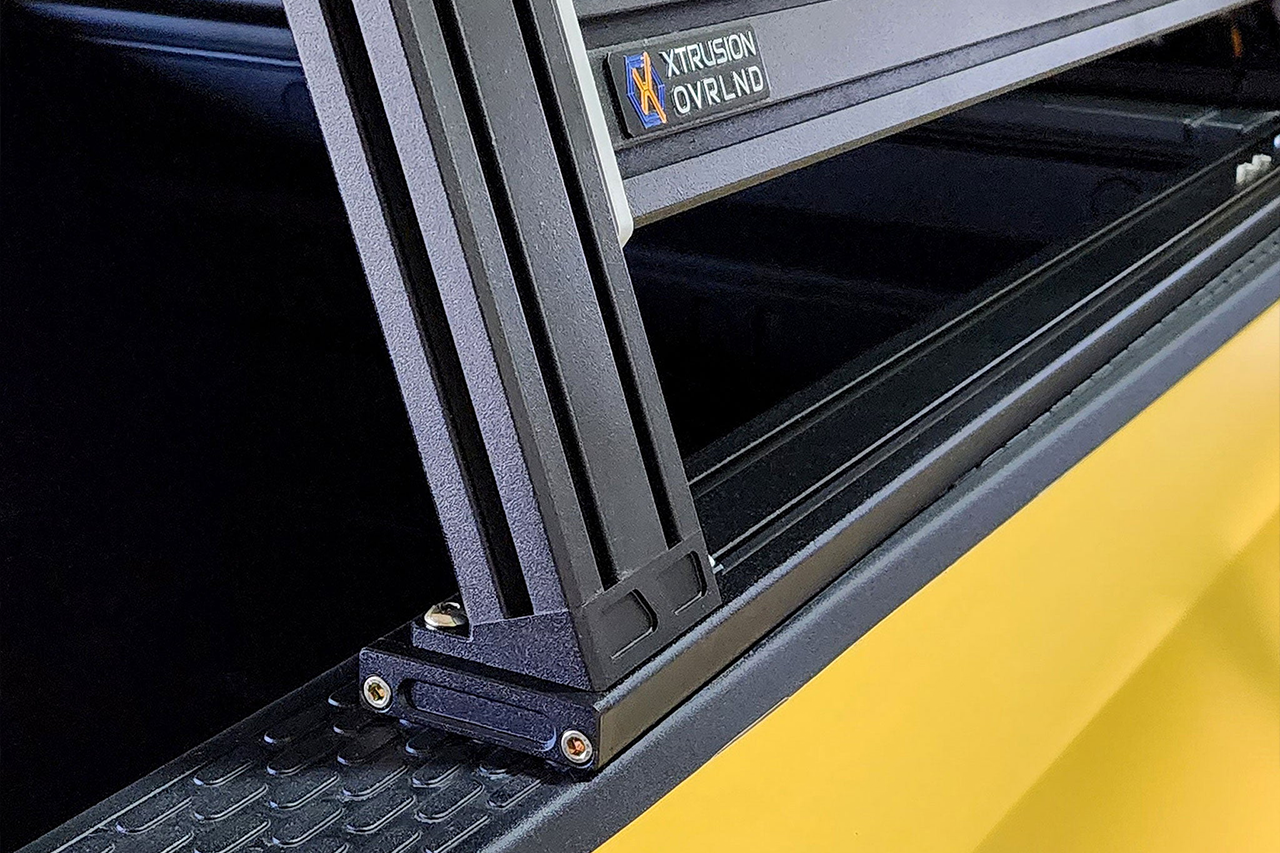 XTR1 Modular Aluminum T-Slot Bed Rack for Rivian R1T by Xtrusion Overland