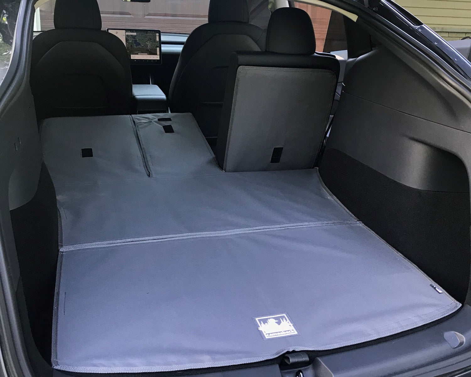Rear Cargo and Back Seat Down Canvasback Liner and Surface Covers for Tesla Model Y 2020-2024