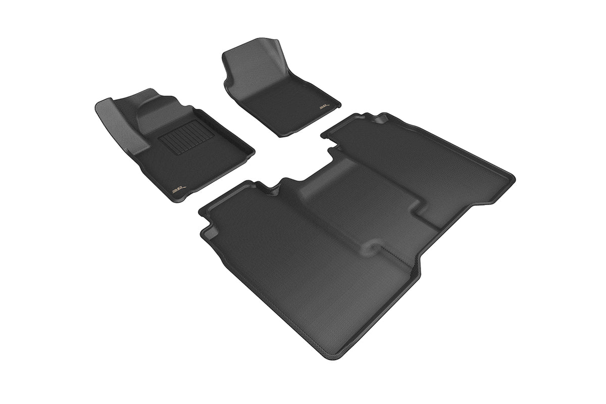 Chevrolet Silverado EV / GMC Sierra EV Crew Cab MAXpider 3D Kagu All-Weather Custom Fit Floor Mats