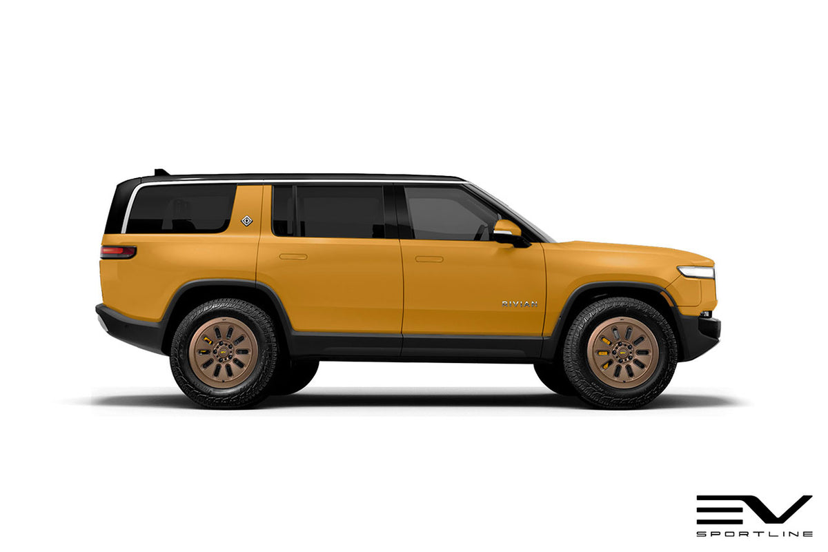 R1000 Adventure 10 Spoke 20&quot; Flow Forged Wheel &amp; Tire Package by Team 1EV for Rivian R1T / R1S