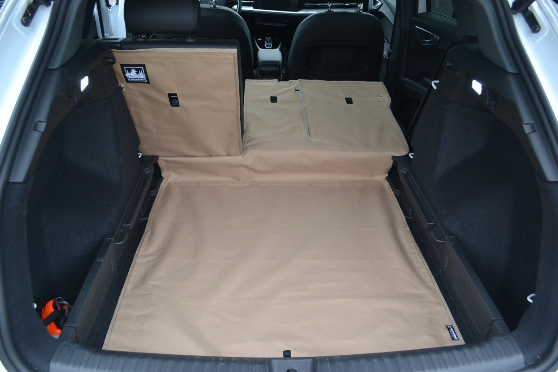 Rear Cargo and Back Seat Down Canvasback Liner and Surface Covers for Audi e-tron Q4