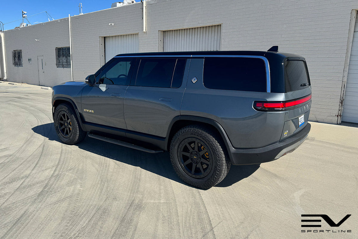 R800 Compass 8 Spoke 20&quot; Flow Forged Wheel &amp; Tire Package by Team 1EV for Rivian R1T / R1S Open Box Special!