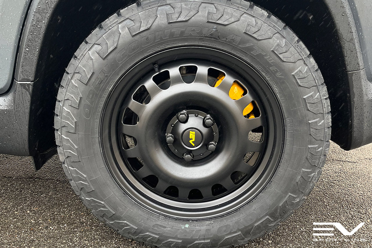 Team 1EV R1600 20" Steel Wheel & Tire Package for Rivian R1T / R1S - Steelies