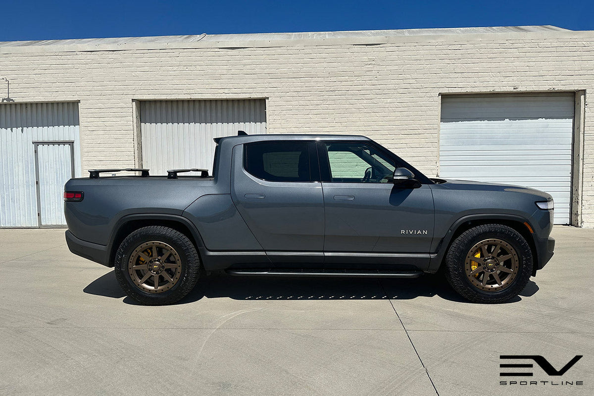 R800 Compass 8 Spoke 20&quot; Flow Forged Wheel &amp; Tire Package by Team 1EV for Rivian R1T / R1S Open Box Special!