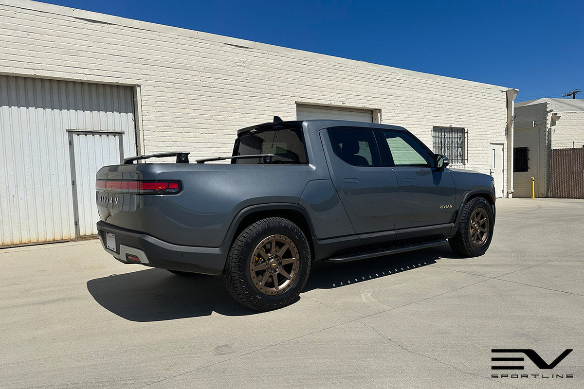 R800 Compass 8 Spoke 20&quot; Flow Forged Wheel &amp; Tire Package by Team 1EV for Rivian R1T / R1S Open Box Special!