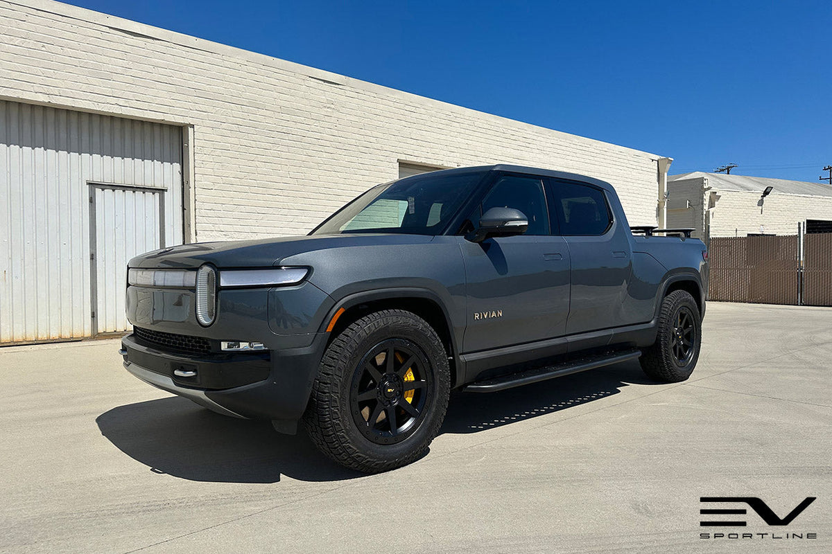 Demo Tires (Barely Used) - R800 Compass 8 Spoke 20&quot; Flow Forged Wheel &amp; BFG Tire Package by Team 1EV for Rivian R1T / R1S Open Box Special!
